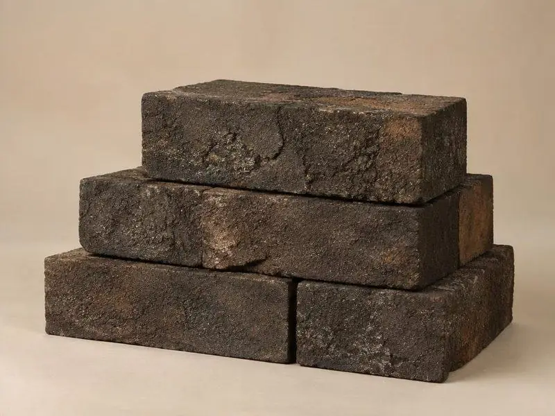 Dark rustic textured face bricks