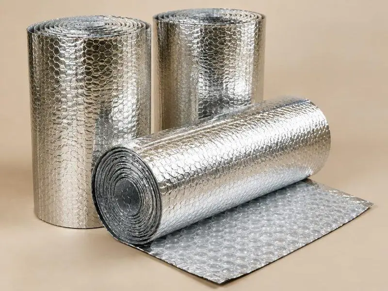Roll of aluminium foil bubble insulation