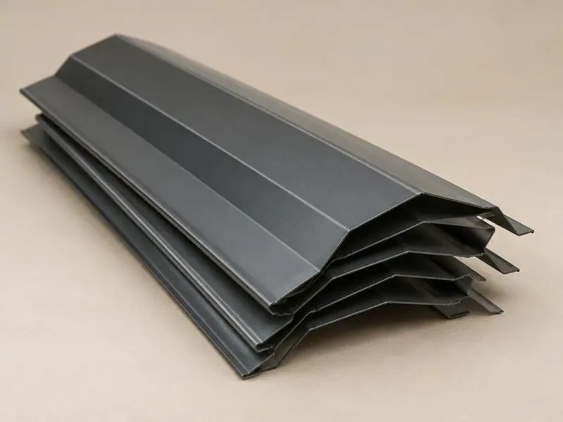 Steel roof ridge capping